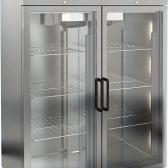 Шкаф морозильный со стеклянными дверьми  HICOLD  A140/2BV